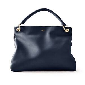 Mark & Graham Navy Shoulder Bag with Gold Details